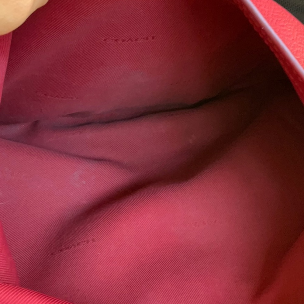 Coach - Pebbled Leather Turnlock Hobo Bag RED 24771 - Picture 10 of 10